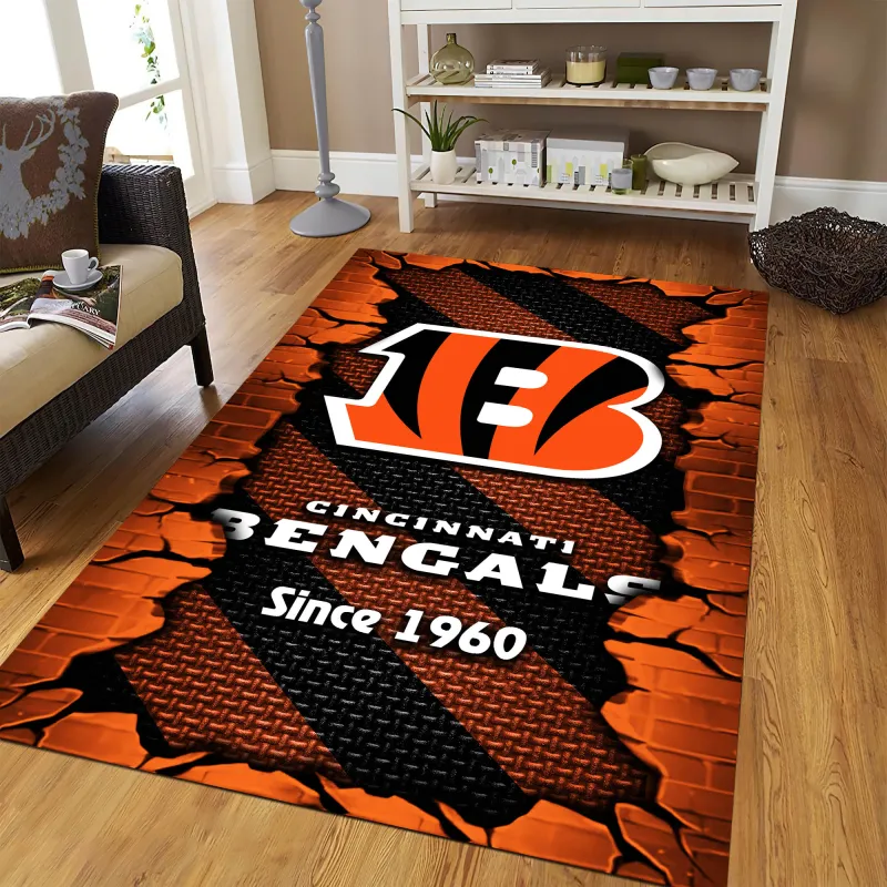 Cincinnati Bengals Fan Rug - Football Team Gift