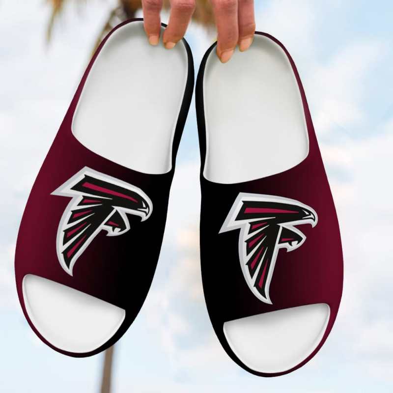 Atlanta Falcons Yeezy Slippers Front View