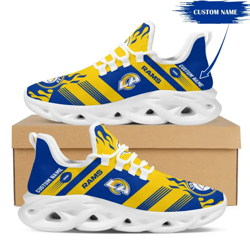 Los Angeles Rams Personalized Yezy Running Sneakers