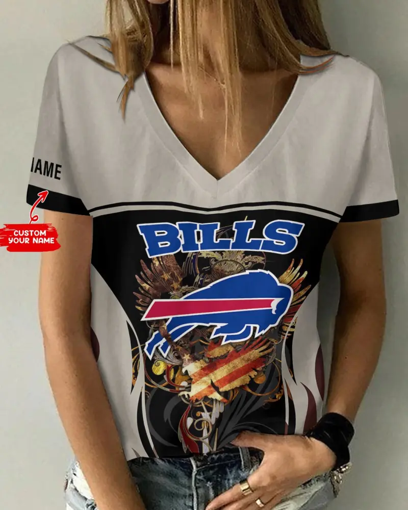 Buffalo Bills Personalized V-neck T-shirt
