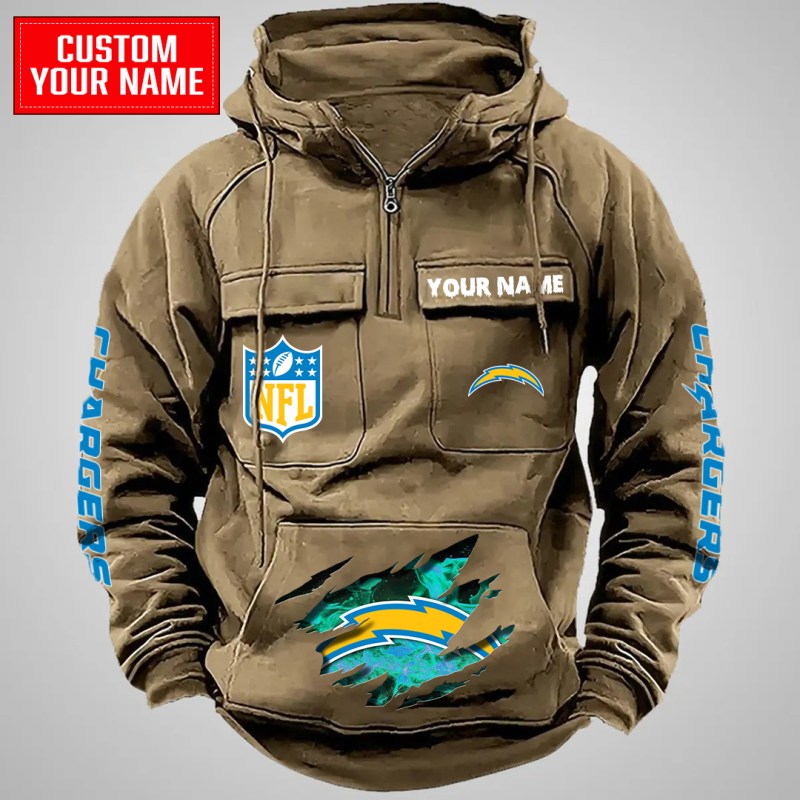 Los Angeles Chargers Hoodie Khaki