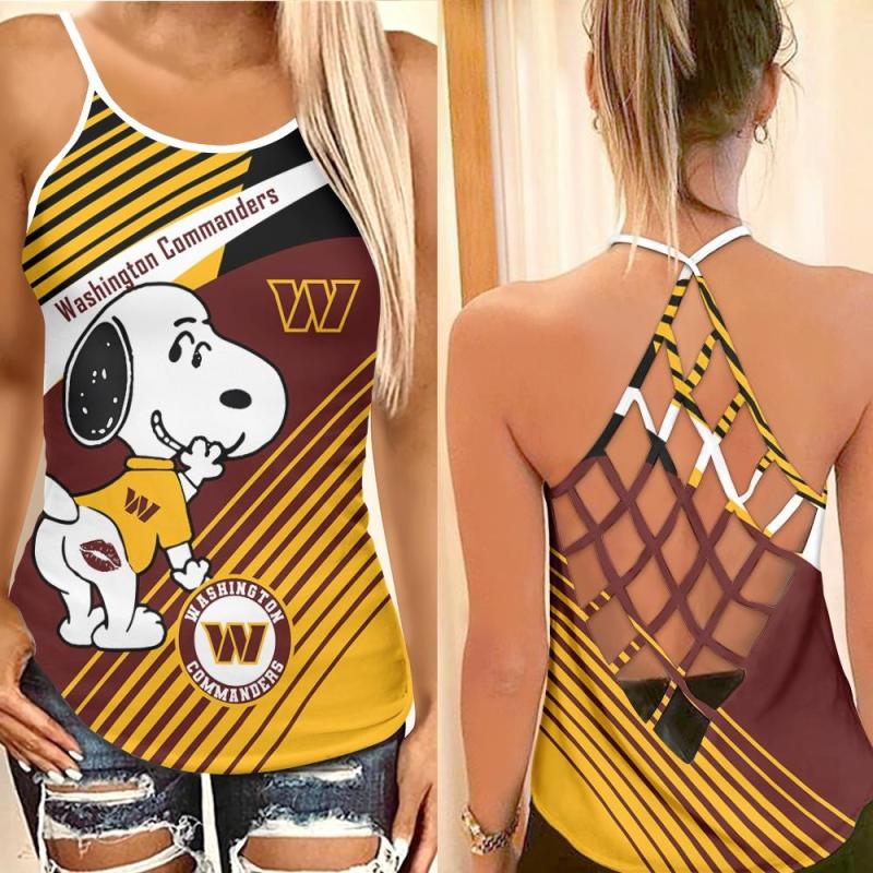 Washington Commanders Criss Cross Tank Top