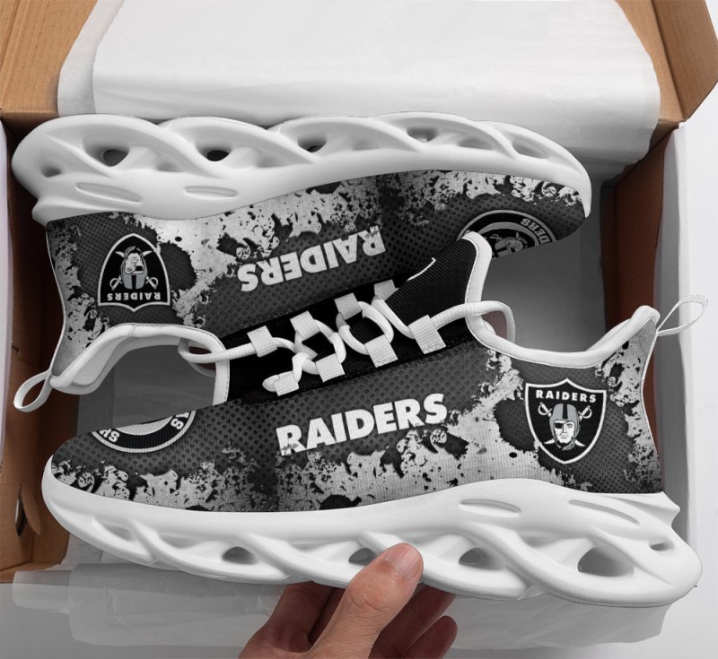 Las Vegas Raiders Yezy Running Sneakers Front View