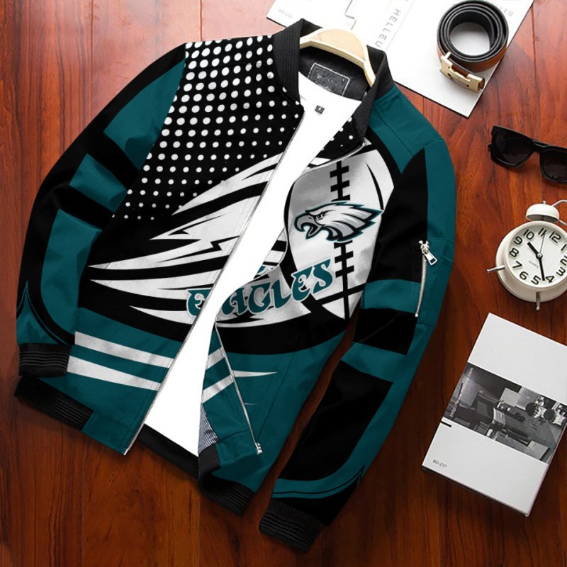 Philadelphia Eagles Bomber Jacket Back View