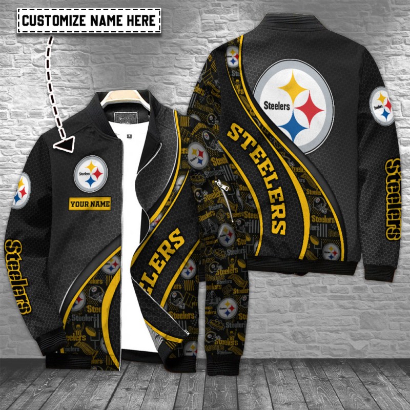 Pittsburgh Steelers Personalized Bomber Jacket