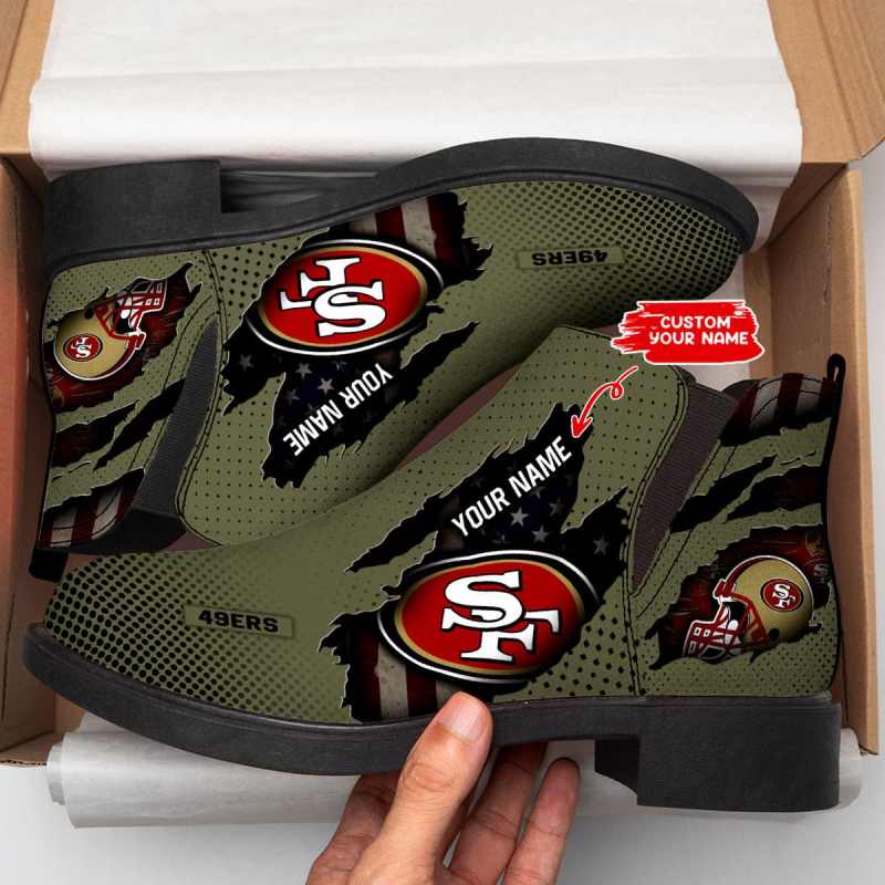 San Francisco 49ers Personalized Comfort Fashion Short Boots