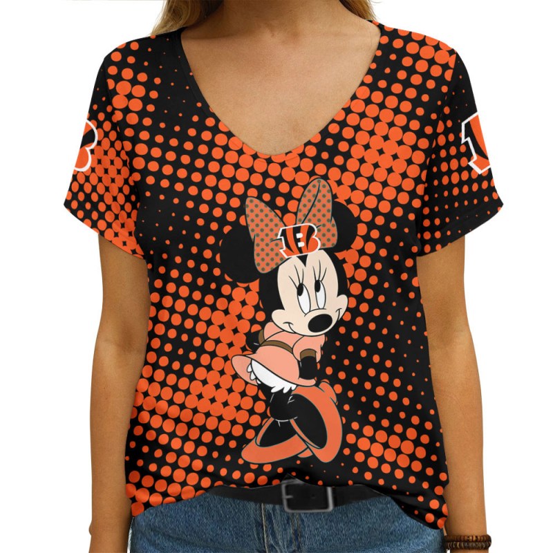 Cincinnati Bengals Summer V-Neck Women T-Shirt