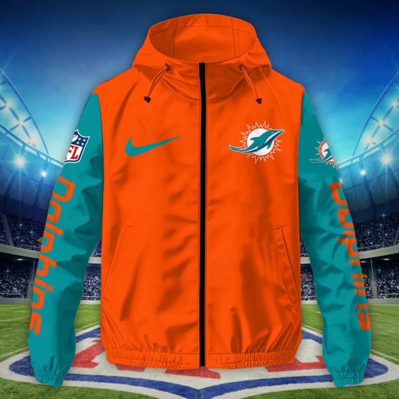 Miami Dolphins Outdoor Jacket Back View