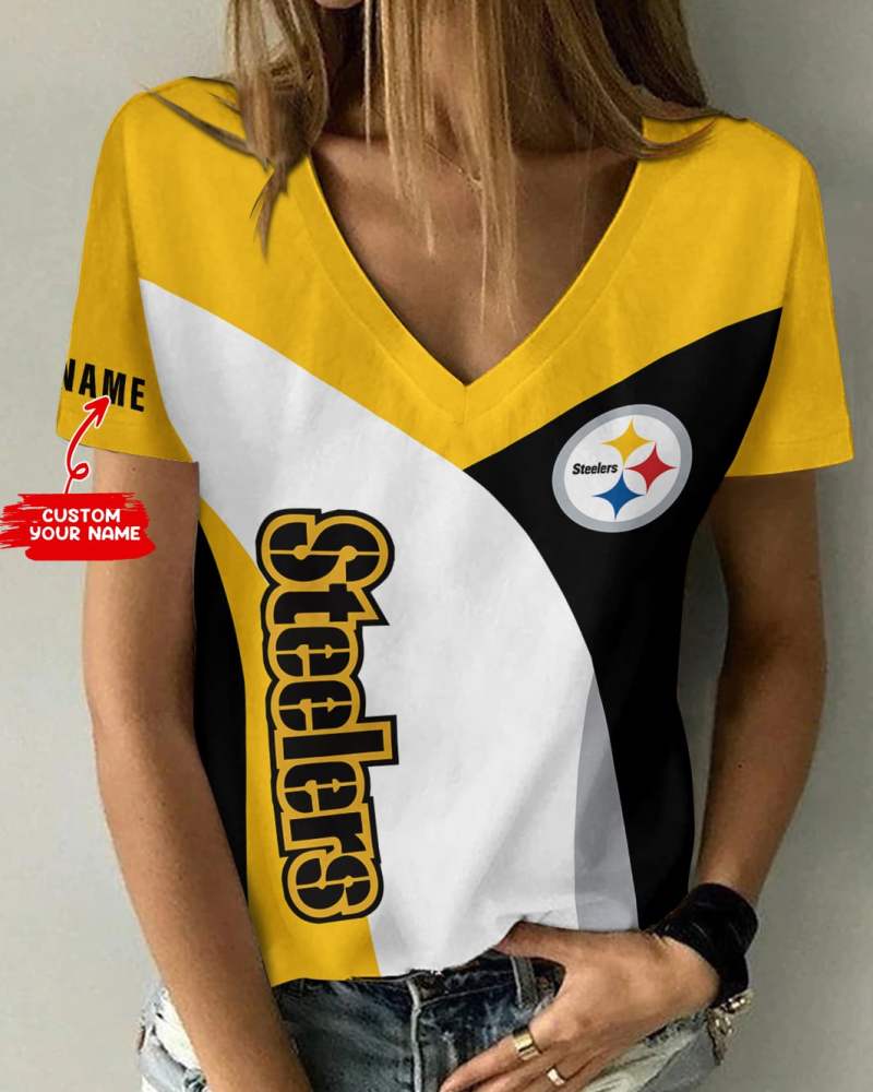 Pittsburgh Steelers Personalized Women T-shirt
