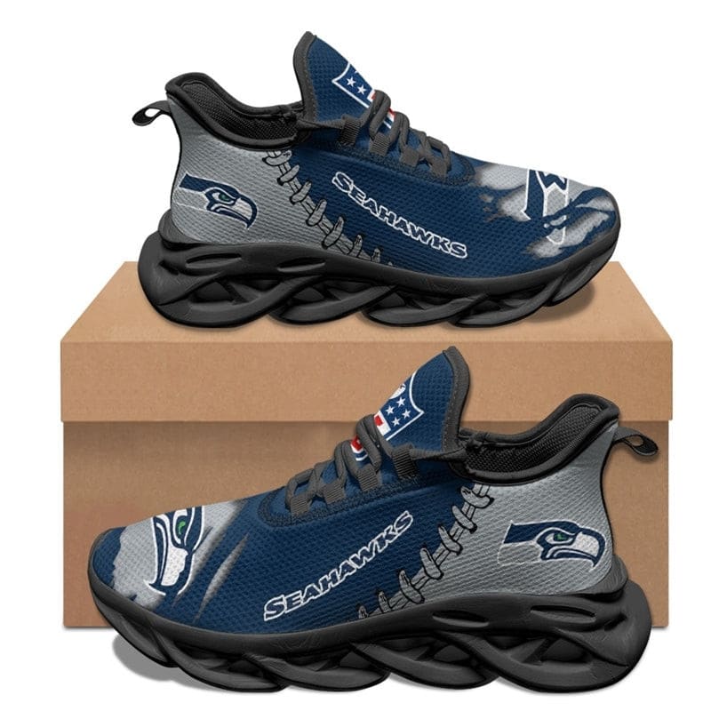 Seattle Seahawks Sneakers - 3D Max Soul Shoes