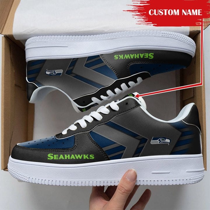 Seattle Seahawks Personalized AF1 Shoes 316 4 Seattle Seahawks AF1 Shoes Front