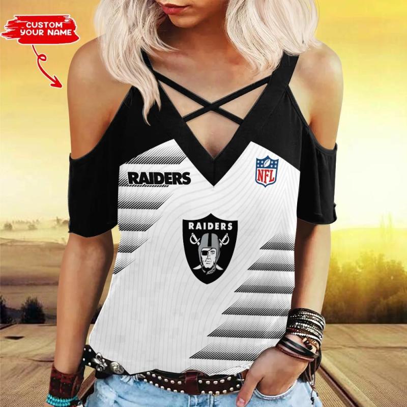 Las Vegas Raiders Personalized Miss Hollow Out Blouse Shirt