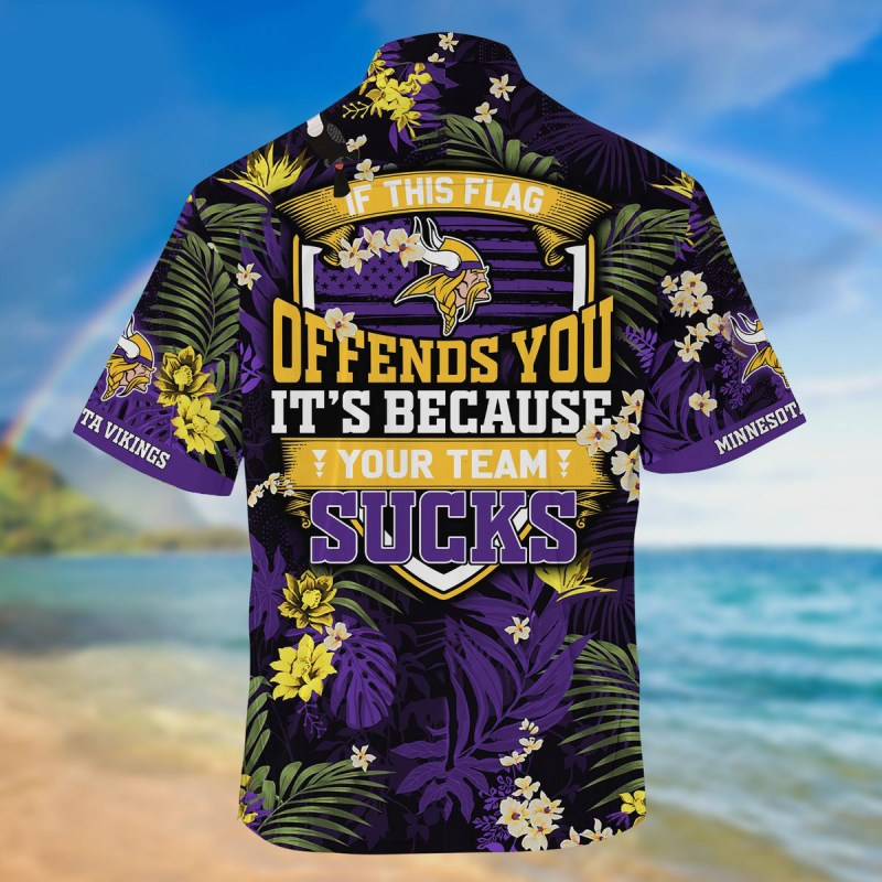 [LIMITED] Minnesota Vikings NFL-Summer Hawaiian Shirt And Shorts