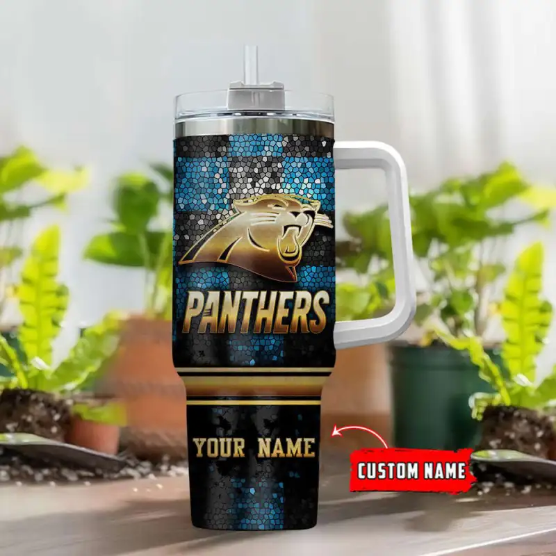 Carolina Panthers Personalized NFL Tumbler Image 2