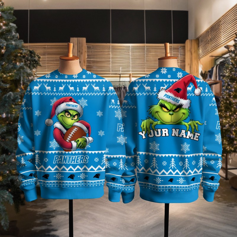 Full View Carolina Panthers Ugly Sweater