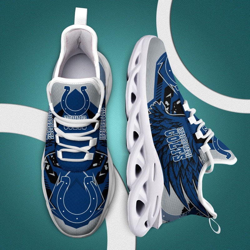 Indianapolis Colts Yezy Running Sneakers Back View