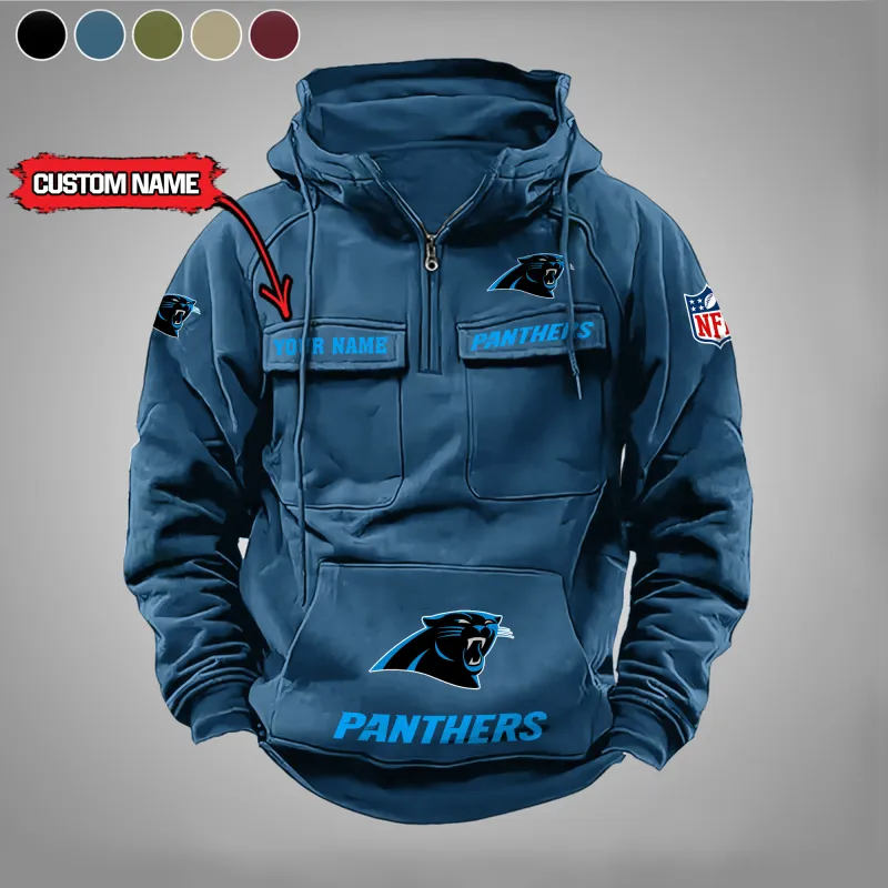 Carolina Panthers Zip Hoodie Blue