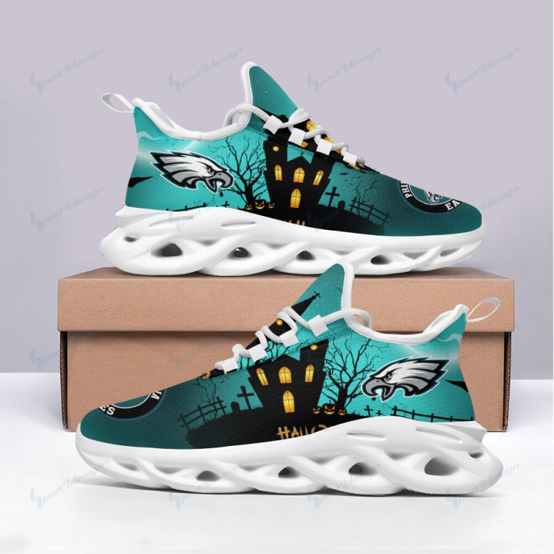Philadelphia Eagles Yezy Running Sneakers Side View