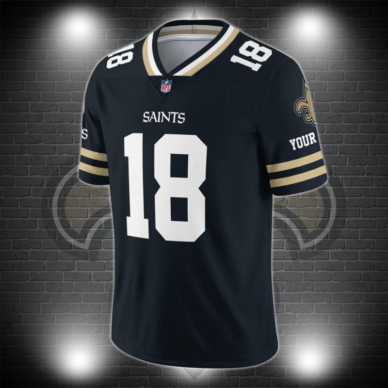 New Orleans Saints Personalized V-neck Football Jersey - Image 2