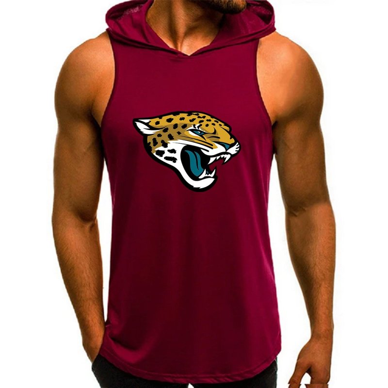 Jacksonville Jaguars Man Gym-Sport Hoodie Vest Image 7