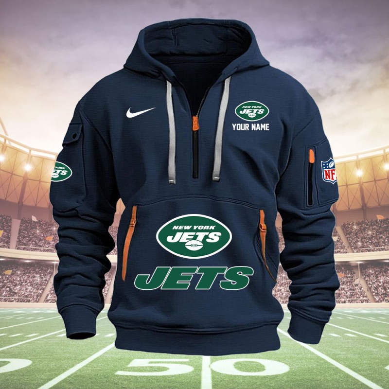 New York Jets Quarter Zip Hoodie