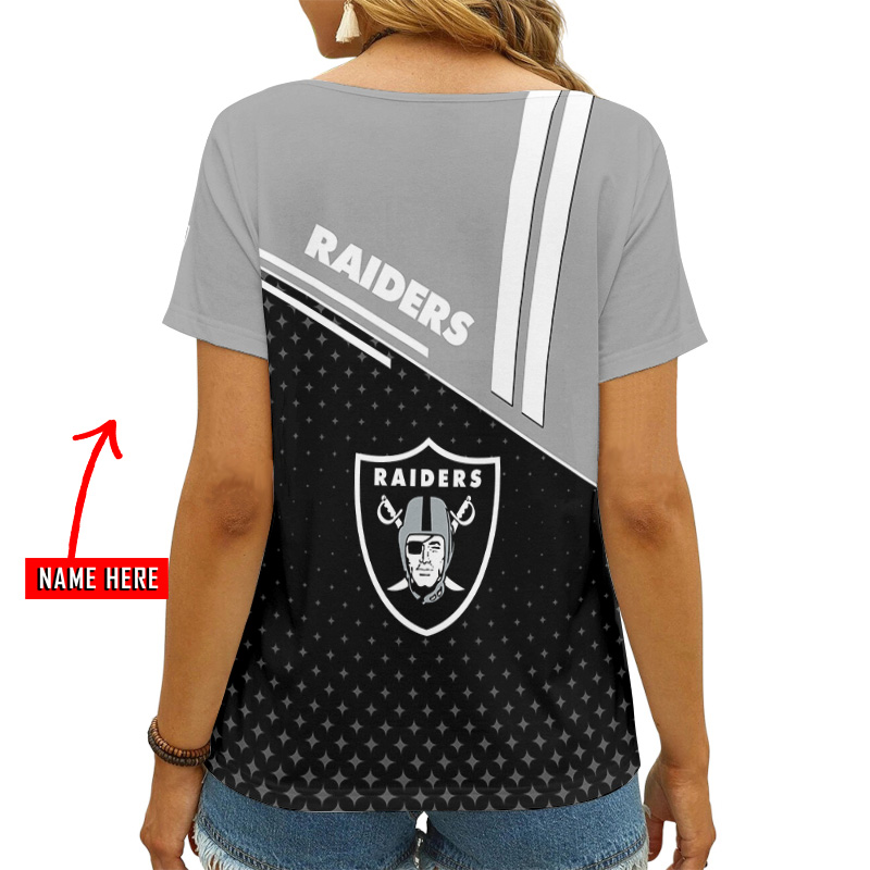 Las Vegas Raiders Personalized V-neck T-shirt Image 2