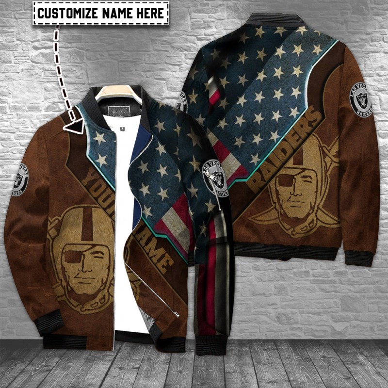 Las Vegas Raiders Personalized Bomber Jacket