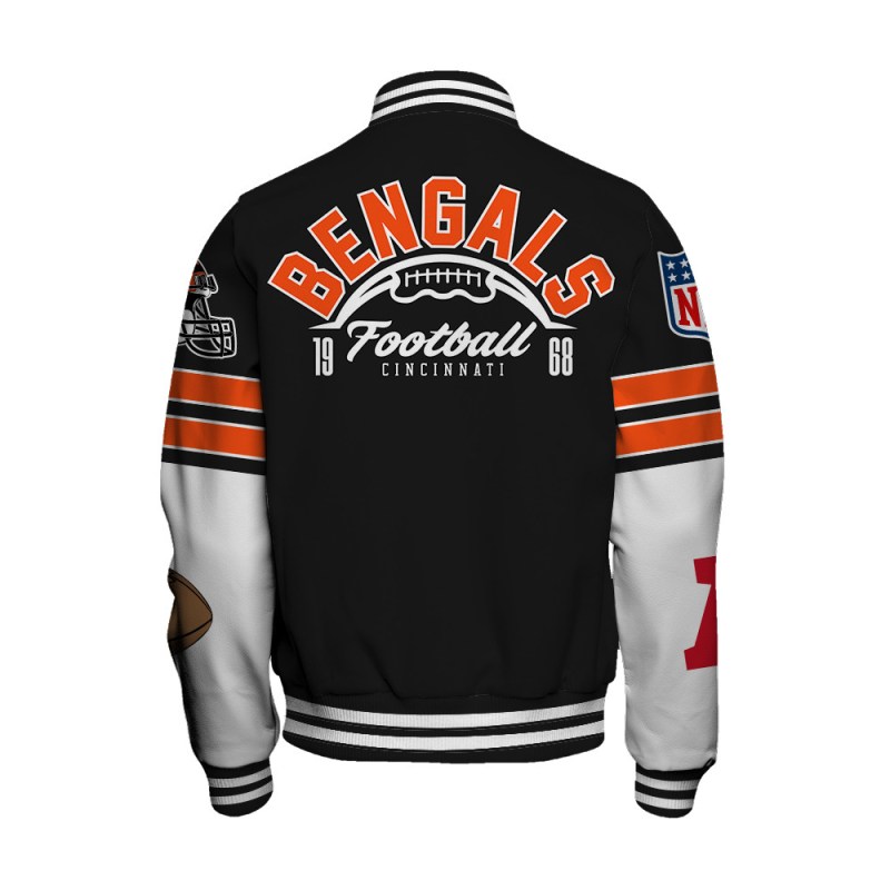 Cincinnati Bengals Varsity Jacket - Side View