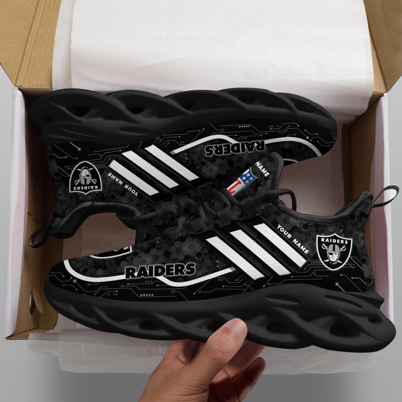Las Vegas Raiders Personalized Yezy Running Sneakers