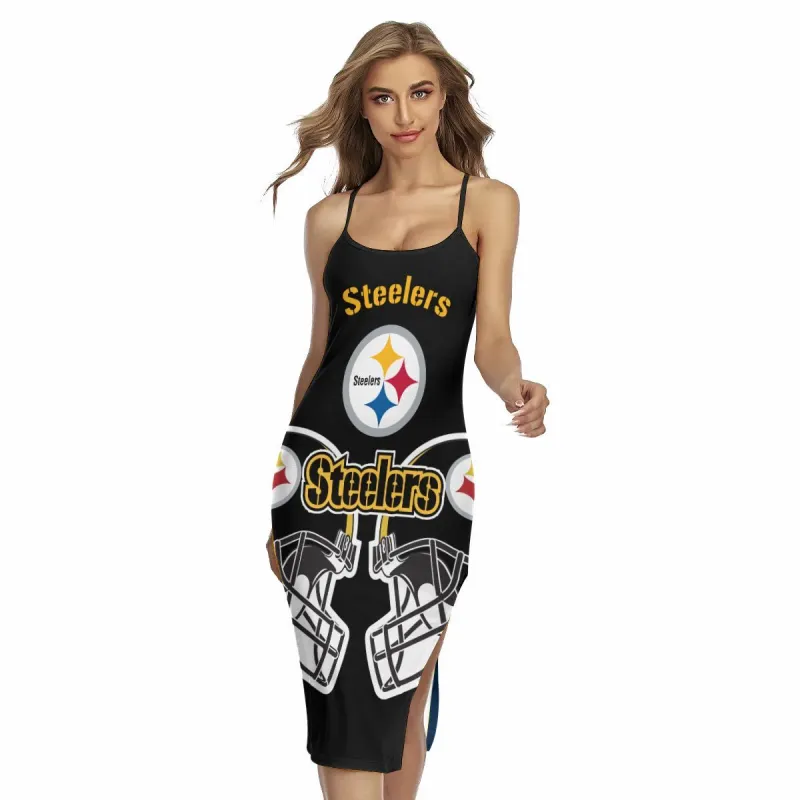 Pittsburgh Steelers Women's Back Cross Cami Dress