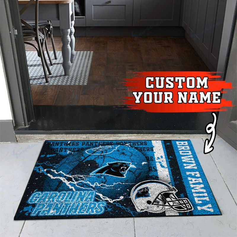 Personalized Doormat Carolina Panthers