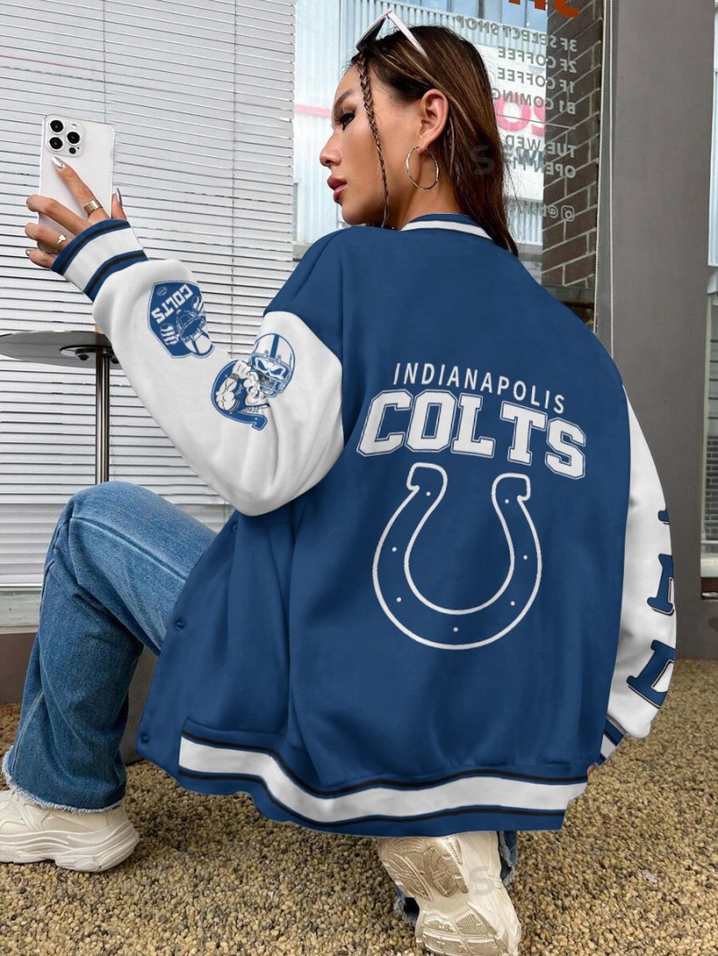 Indianapolis Colts Varsity Jacket Back View
