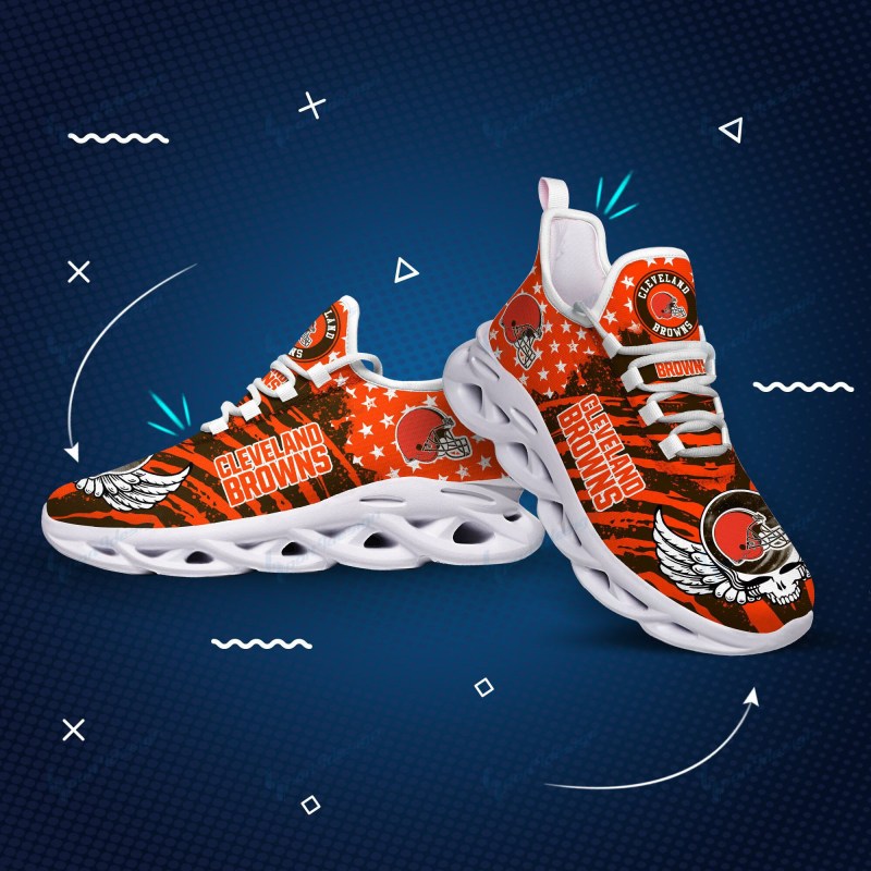 Cleveland Browns Yezy Running Sneakers
