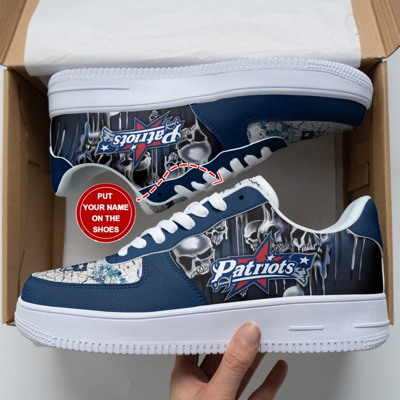 New England Patriots Personalized Shoes - Detailed View