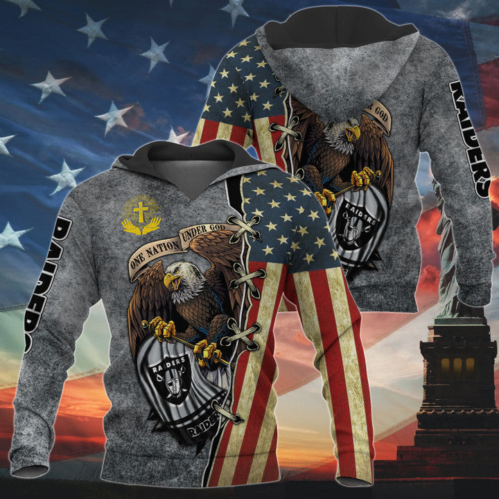 One Nation Under God Las Vegas Raiders Hoodie Full Zip