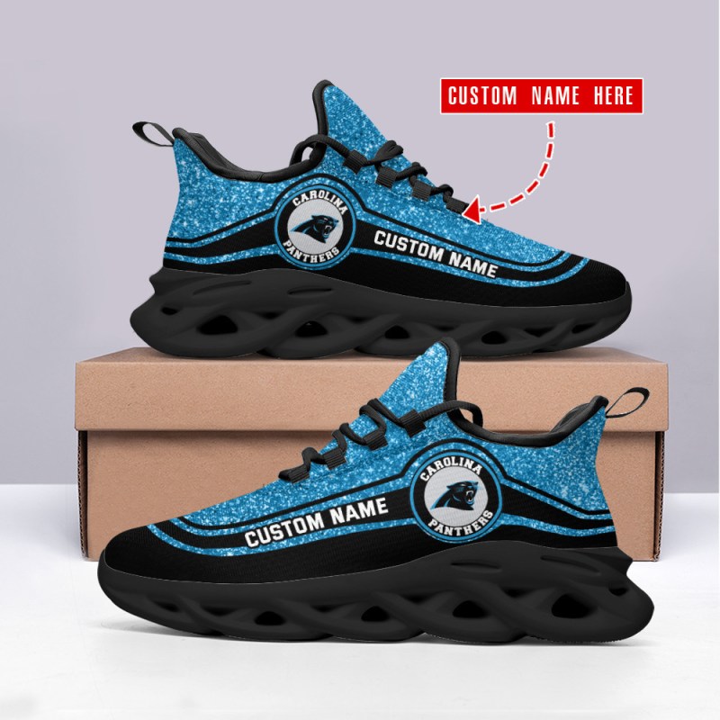 Carolina Panthers Personalized Yeezy Running Sneakers