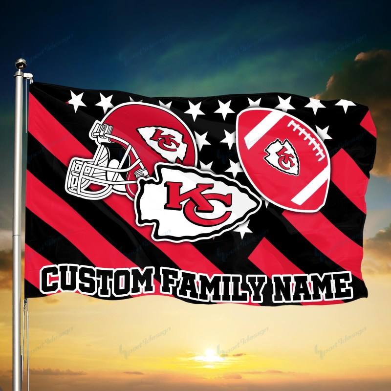 Kansas City Chiefs Personalized Flag Image 1