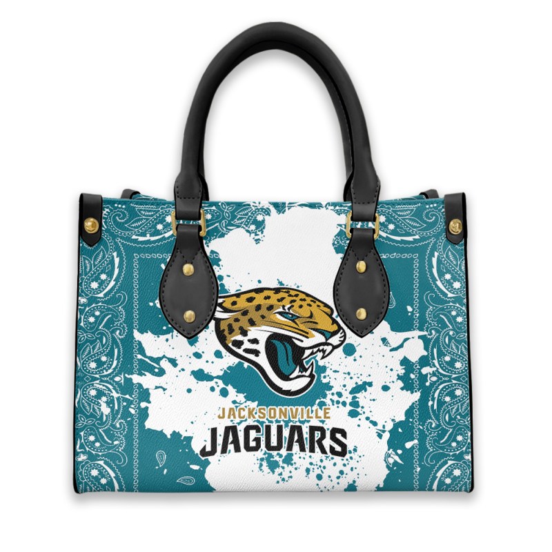 Jacksonville Jaguars Leather Hand Bag Mockup 1