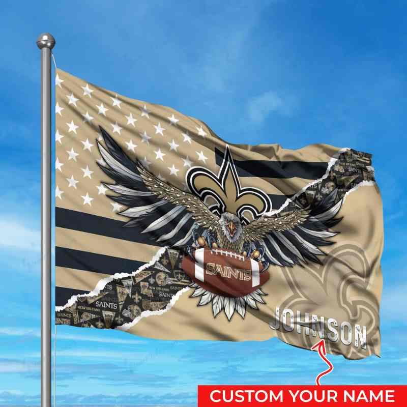 New Orleans Saints Personalized Flag