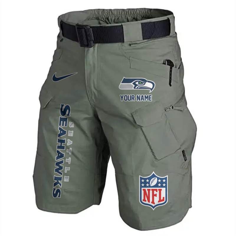 Seattle Seahawks Front Pockets Men's Shorts - Style 1