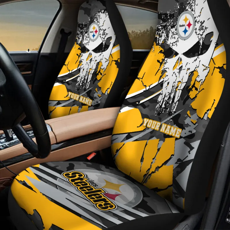 Personalized Car Seat Covers for Pittsburgh Steelers Fans
