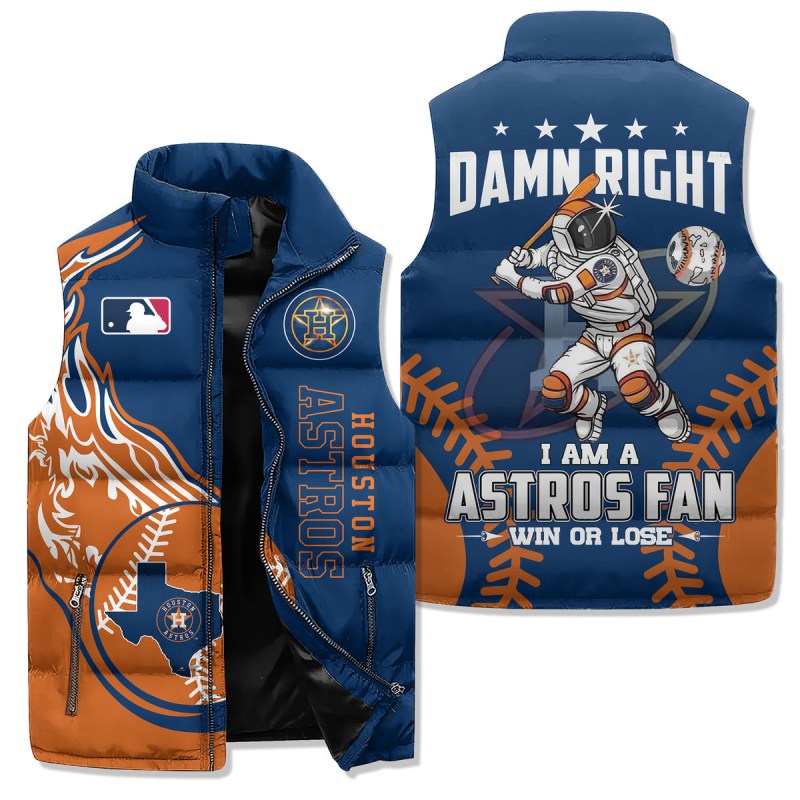 Houston Astros Premium Sleeveless Puffer Jacket
