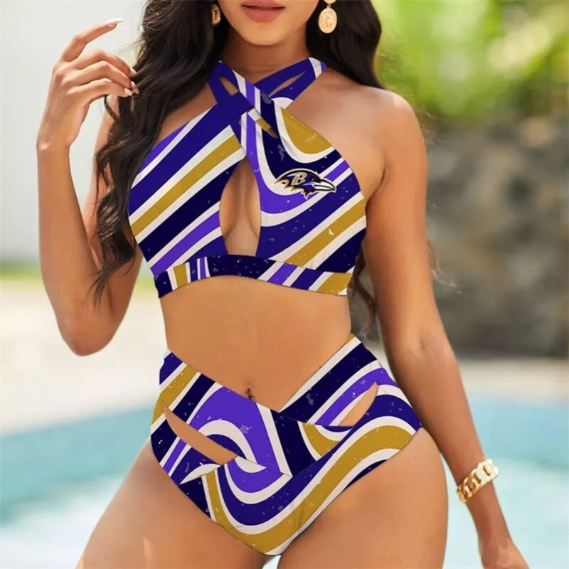 Baltimore Ravens Women's 2PCS Bikini Swimsuit