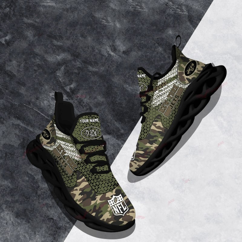 New York Jets Yezy Running Sneakers View 4