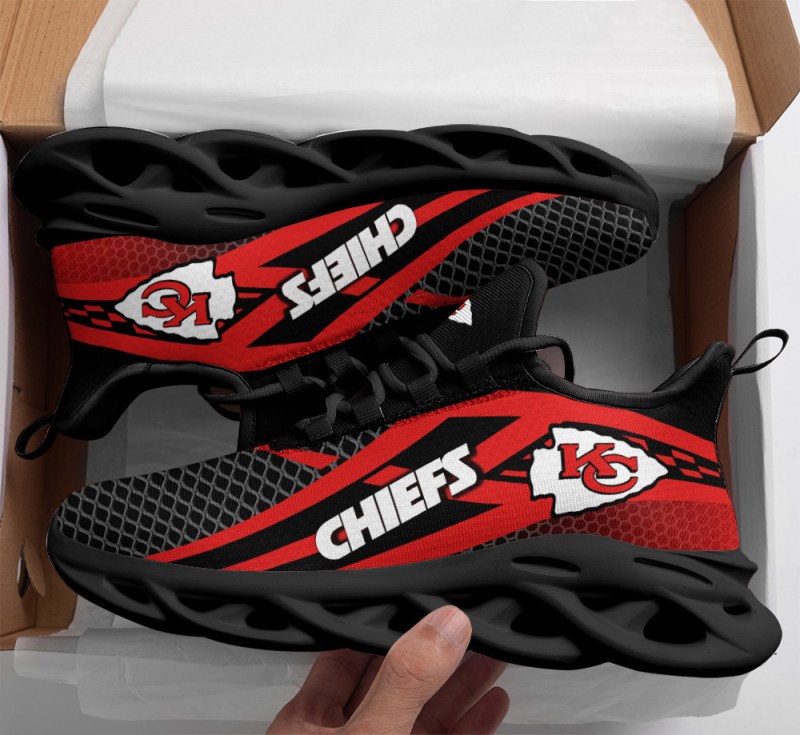 Kansas City Chiefs Yezy Running Sneakers Lifestyle Image