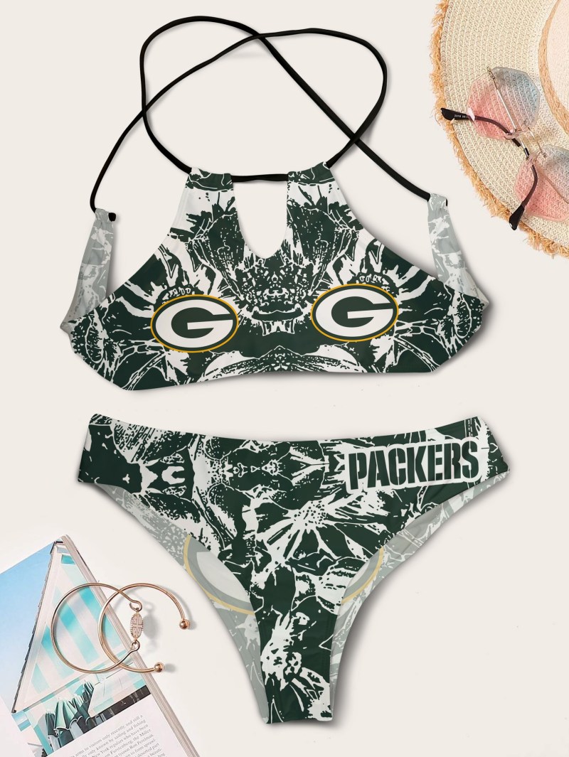 Green Bay Packers Cami Swimsuit Back