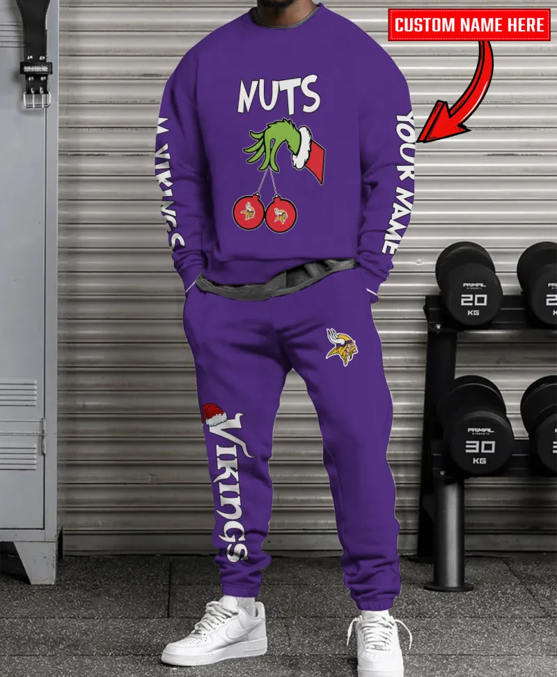 Minnesota Vikings Ugly Christmas Sweater & Sweatpants Combo