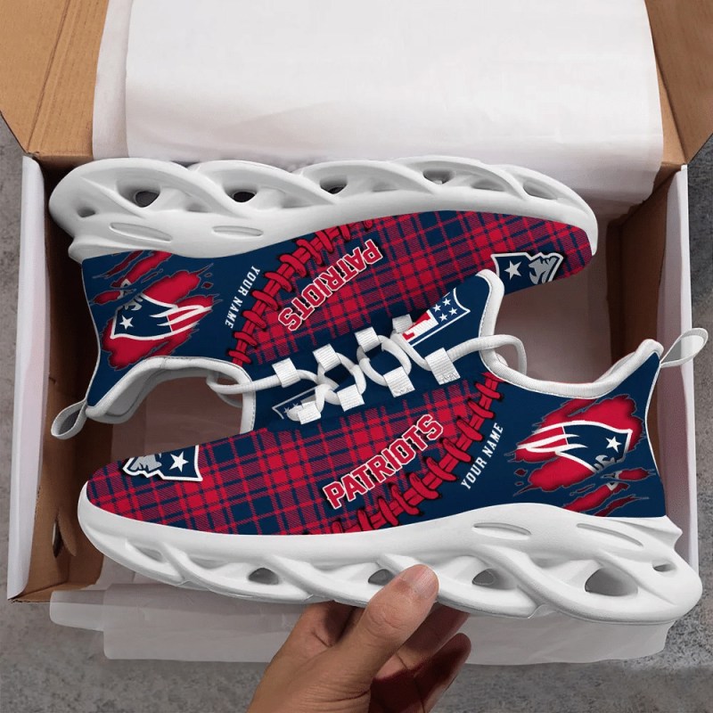 New England Patriots Personalized Yezy Running Sneakers