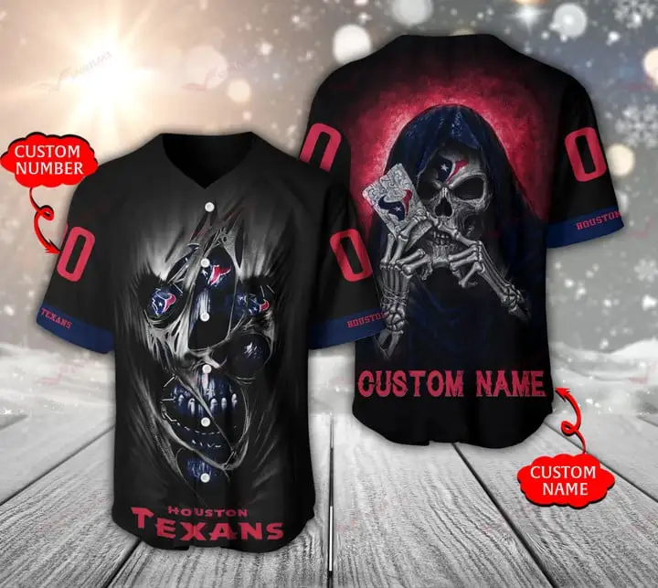 Houston Texans Personalized Baseball Jersey