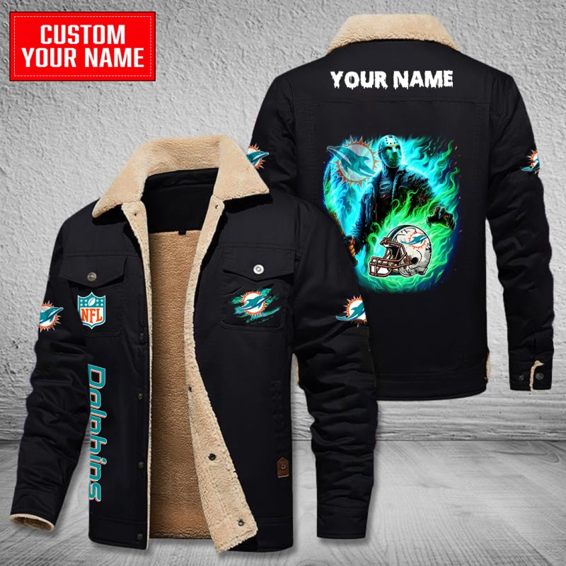 Miami Dolphins Bomber Jacket Black